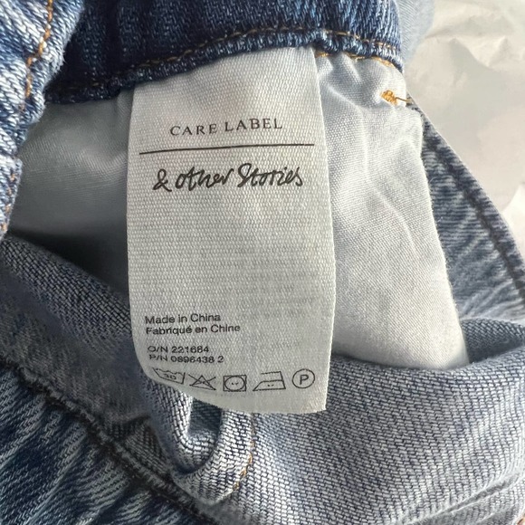 & Other Stories Paper Bag High-Waisted Jeans in Blue Denim Size US 30 - Picture 11 of 12